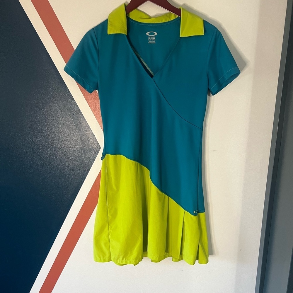 Oakley Teal and Lime Mini Tennis Athletic Dress